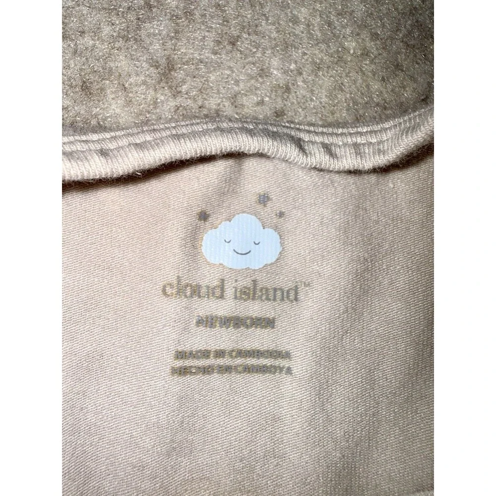 Cloud Island Girls Newborn 2 Piece Set Tank & Shorts Stars Tan